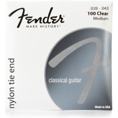 Fender 100 Clear/Silver Nylon Tie End 